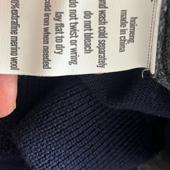 ONS Men's Merino Wool Striped Sweater Size Medium - Picture 7 of 7